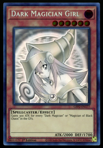 Yugioh Dark Magician Girl 1st Edition Ghost Rare #GFP2-EN177 NM-LP