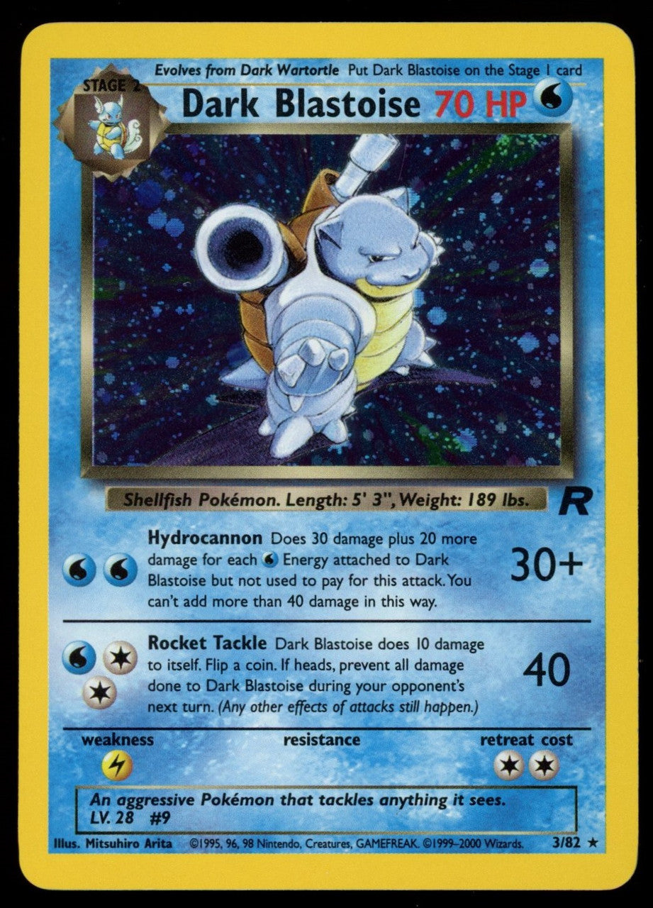 Pokemon Dark Blastoise Team Rocket Unlimited Holo #3/82