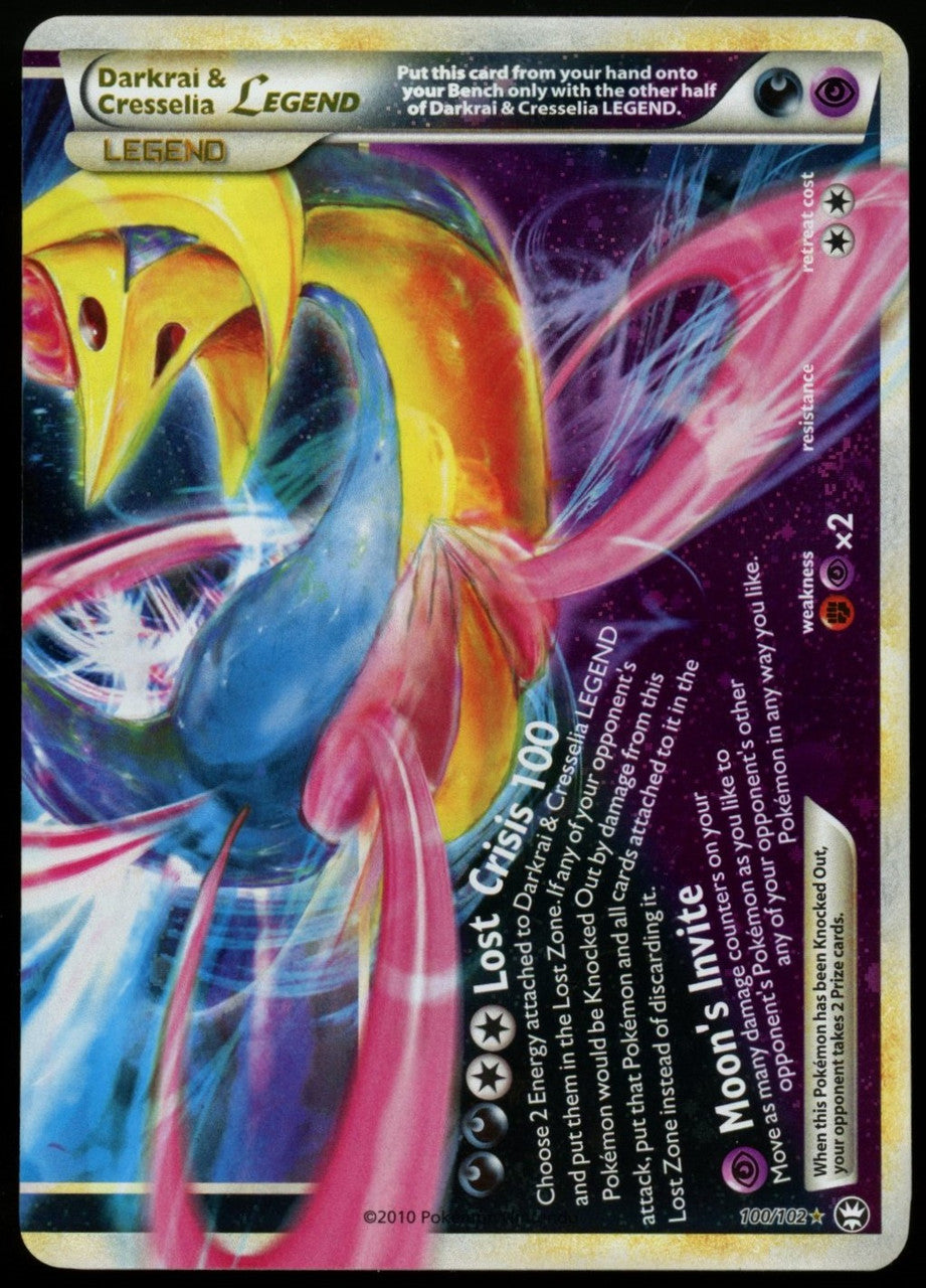 Pokemon Darkrai & Cresselia Legend (Bottom) Triumphant Holo #100/102