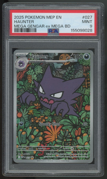 2025 Pokemon Haunter Mega Evolution Promo #27 PSA 9