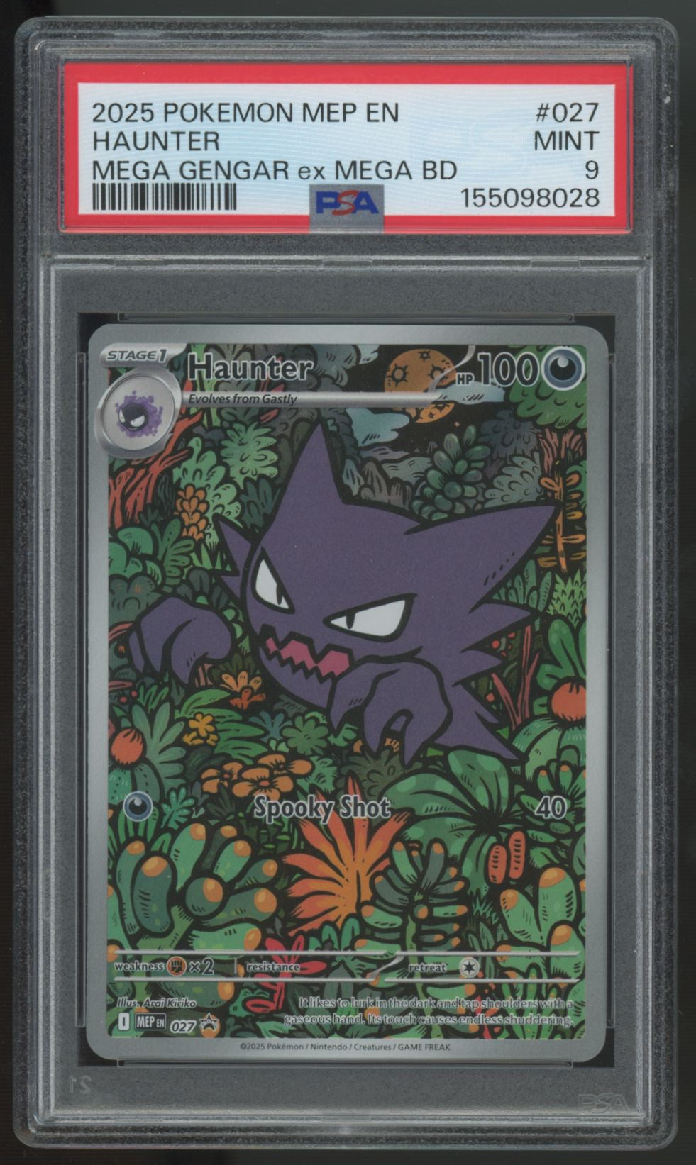 2025 Pokemon Haunter Mega Evolution Promo #27 PSA 9