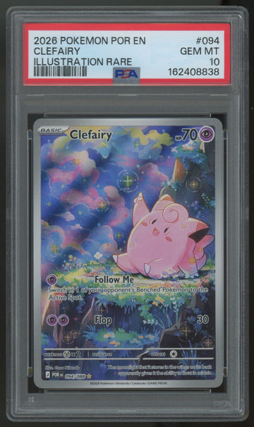 2026 Pokemon Clefairy Perfect Order Illustration Rare #94 PSA 10