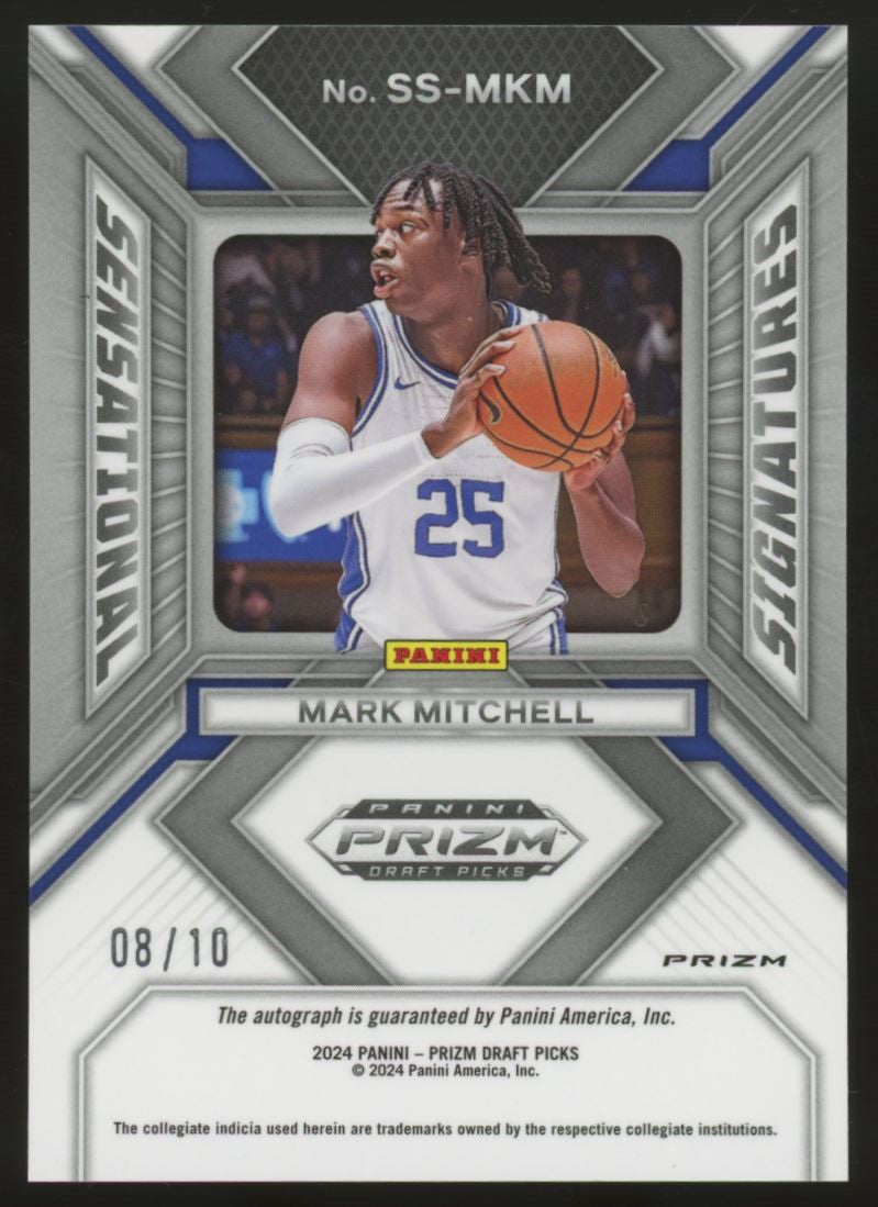 2024-25 Prizm Draft Mark Mitchell Sensational Signatures Auto Gold /10 #SS-MKM