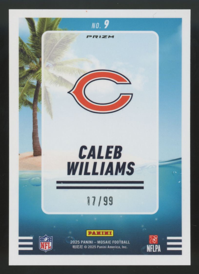 2025 Panini Mosaic Caleb Williams Blue Splash /99 #9