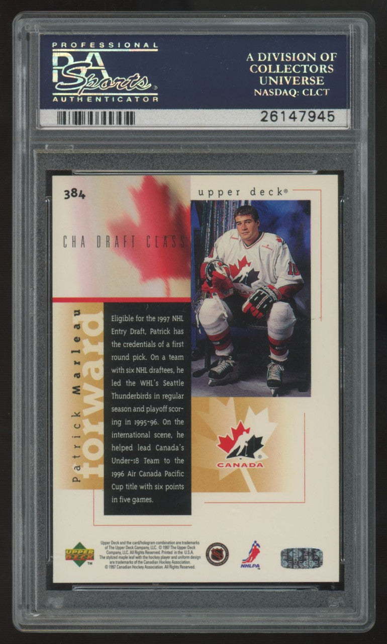 1996-97 Upper Deck Patrick Marleau RC #384 PSA 10