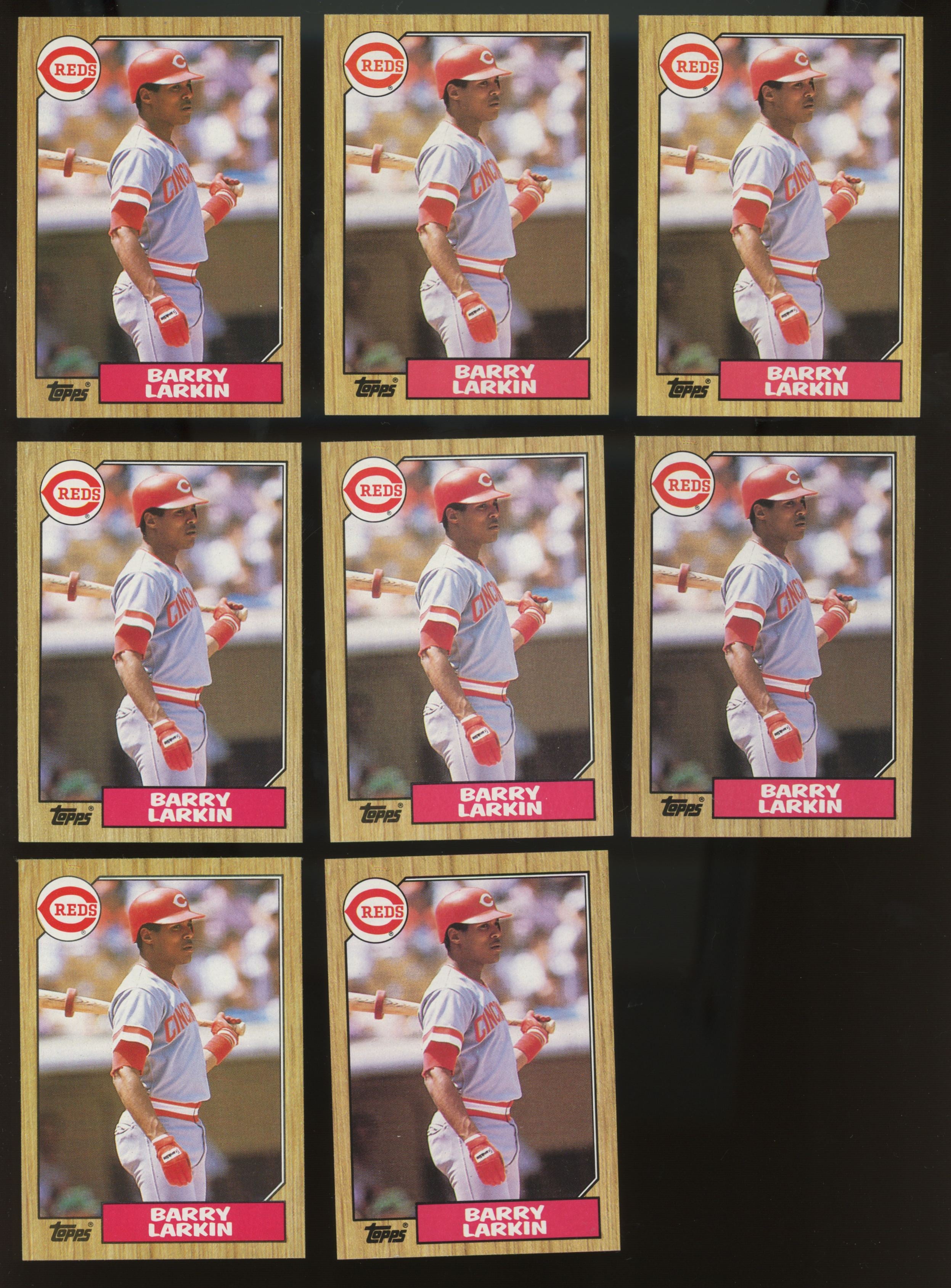 1987 Topps Barry Larkin RC #648 (Lot of 8)