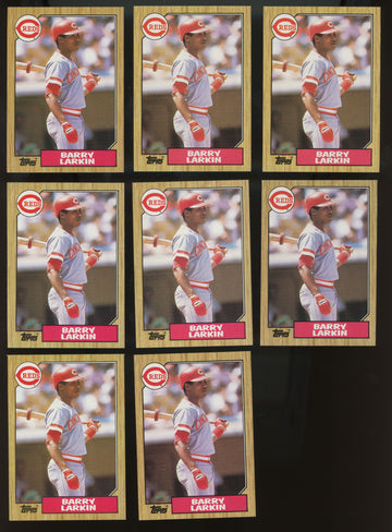1987 Topps Barry Larkin RC #648 (Lot of 8)