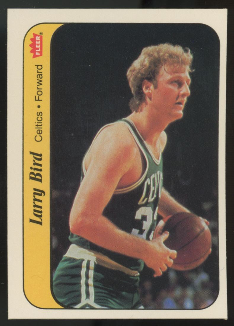 1986-87 Fleer Sticker Larry Bird #2 NM