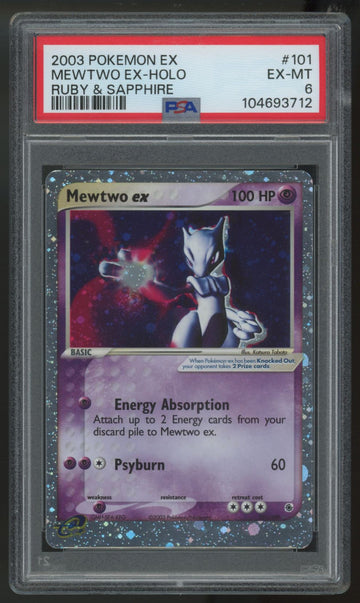 2003 Pokemon Mewtwo ex Ruby & Sapphire Holo #101 PSA 6