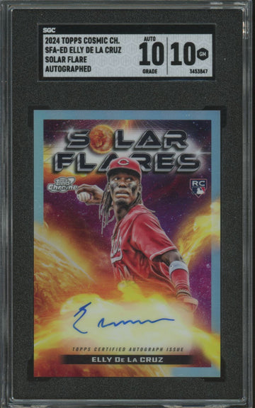 2024 Topps Chrome Cosmic Elly De La Cruz RC Solar Flare Auto #SFA-ED SGC 10 10