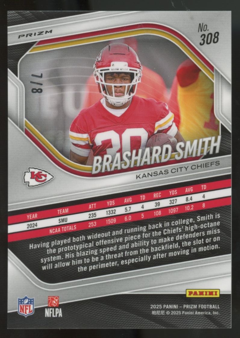 2025 Panini Prizm Brashard Smith RC Plum Blossom /8 #308