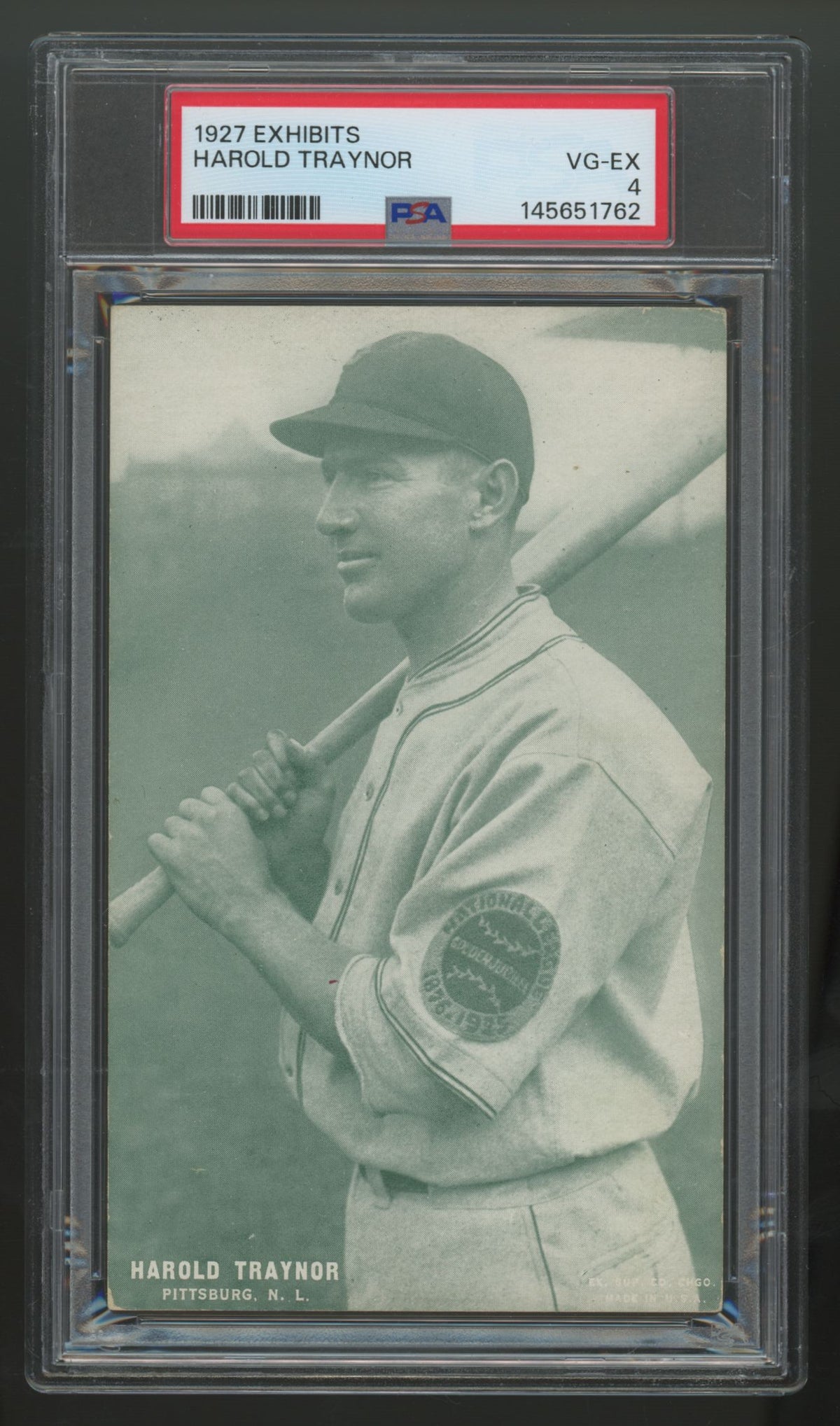 1927 Exhibits Harold "Pie" Traynor PSA 4