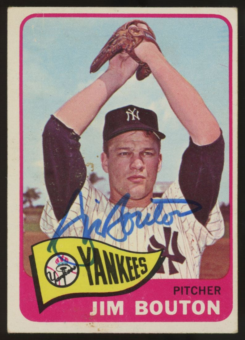 1965 Topps Jim Bouton #30 Signed Autographed Card JSA