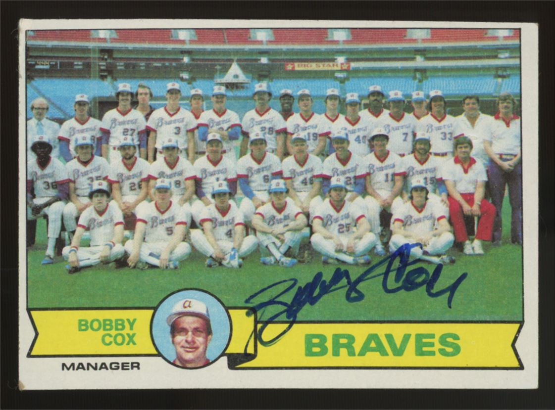 1979 Topps Bobby Cox #302 Signed Auto JSA