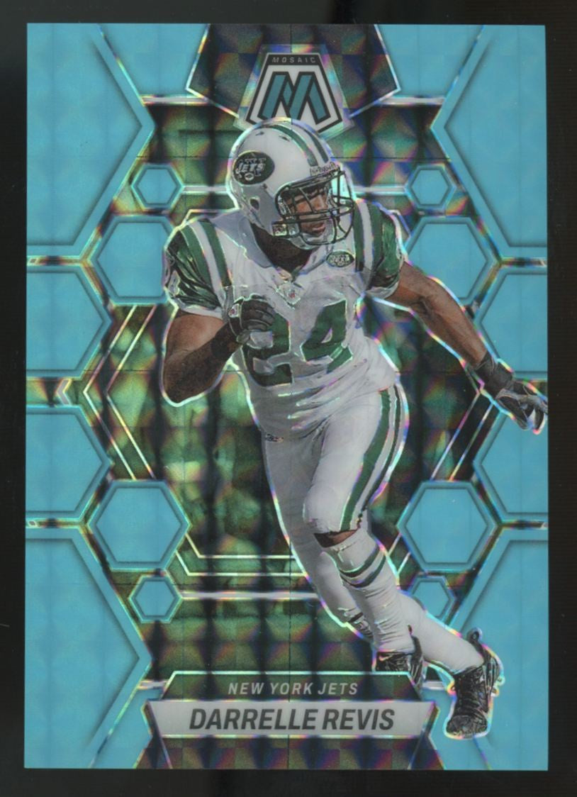 2023 Panini Mosaic Darrelle Revis Blue Fluorescent /15 #80
