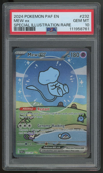 2024 Pokemon Mew ex Paldean Fates Special Illustration Rare #232 PSA 10 (B)