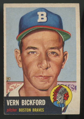 1953 Topps Vern Bickford #161 EX/MT