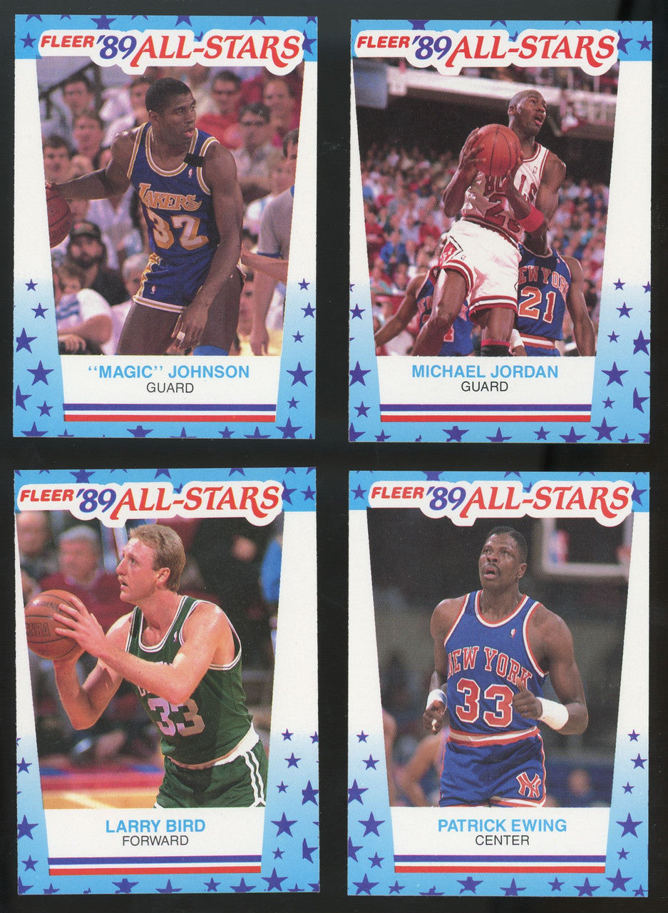 1989-90 Fleer Basketball Complete Set (168) w/ Stickers (11) NM-MT Jordan