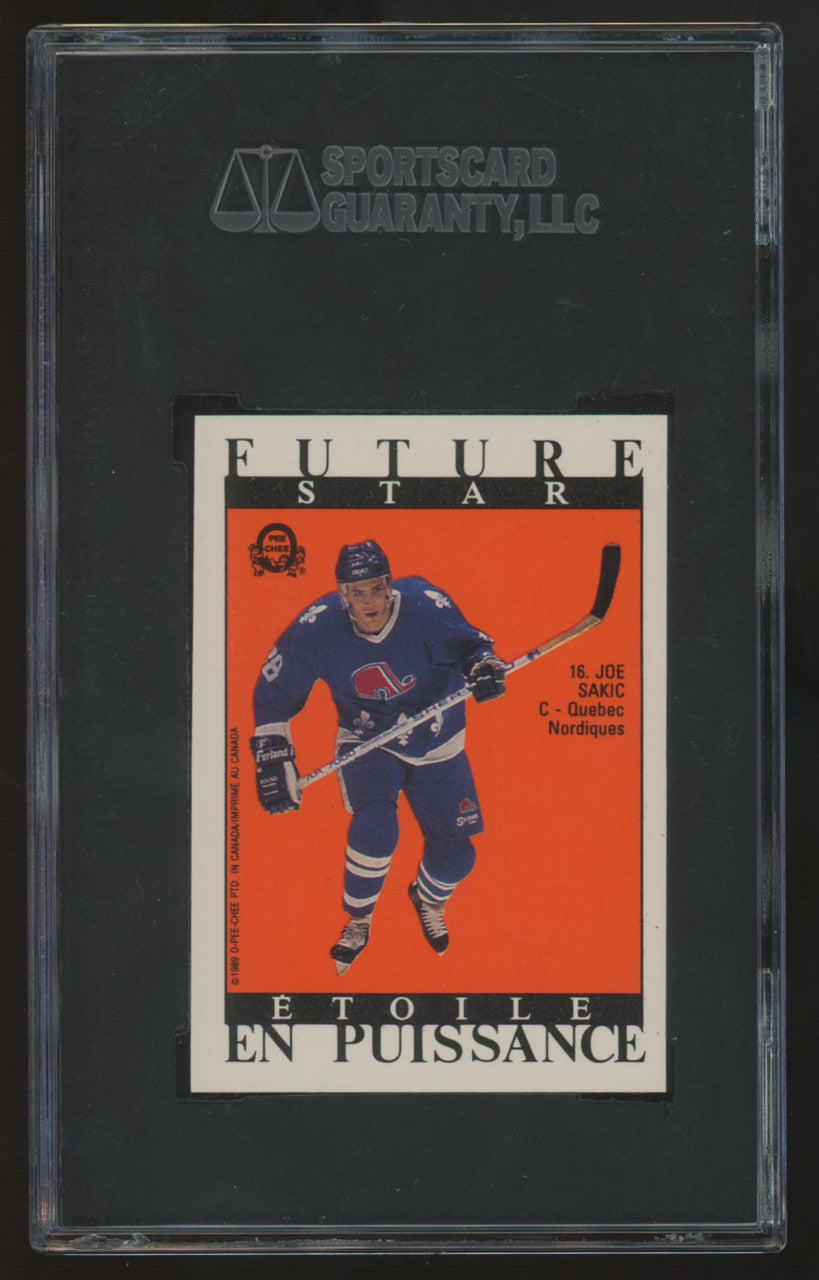 1989-90 O-Pee-Chee Sticker Joe Sakic/Daniel Marois RC #41-185 SGC 10