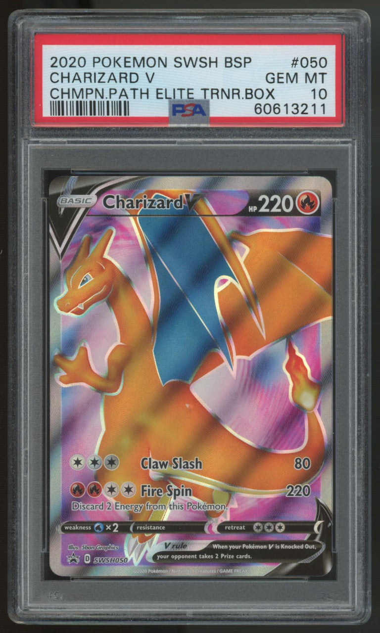 2020 Pokemon Charizard V Champion's Path Promo #050 PSA 10 (C)