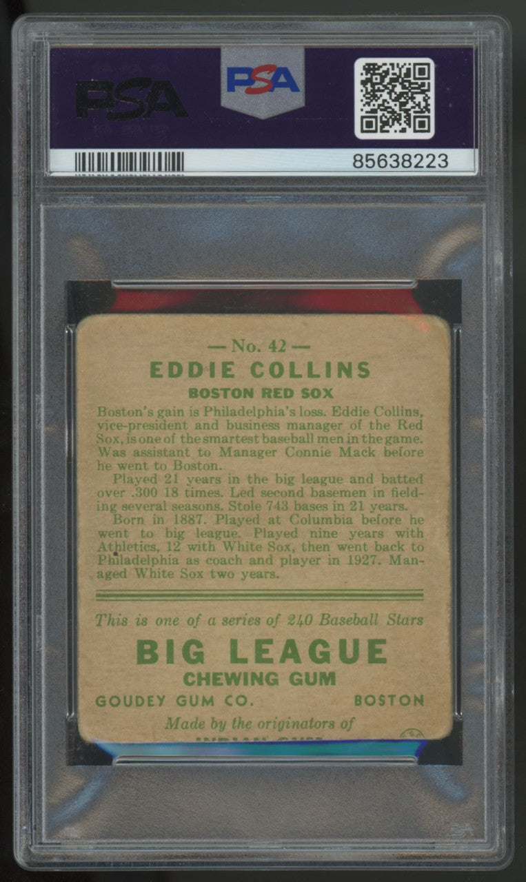 1933 Goudey Eddie Collins #42 PSA Authentic