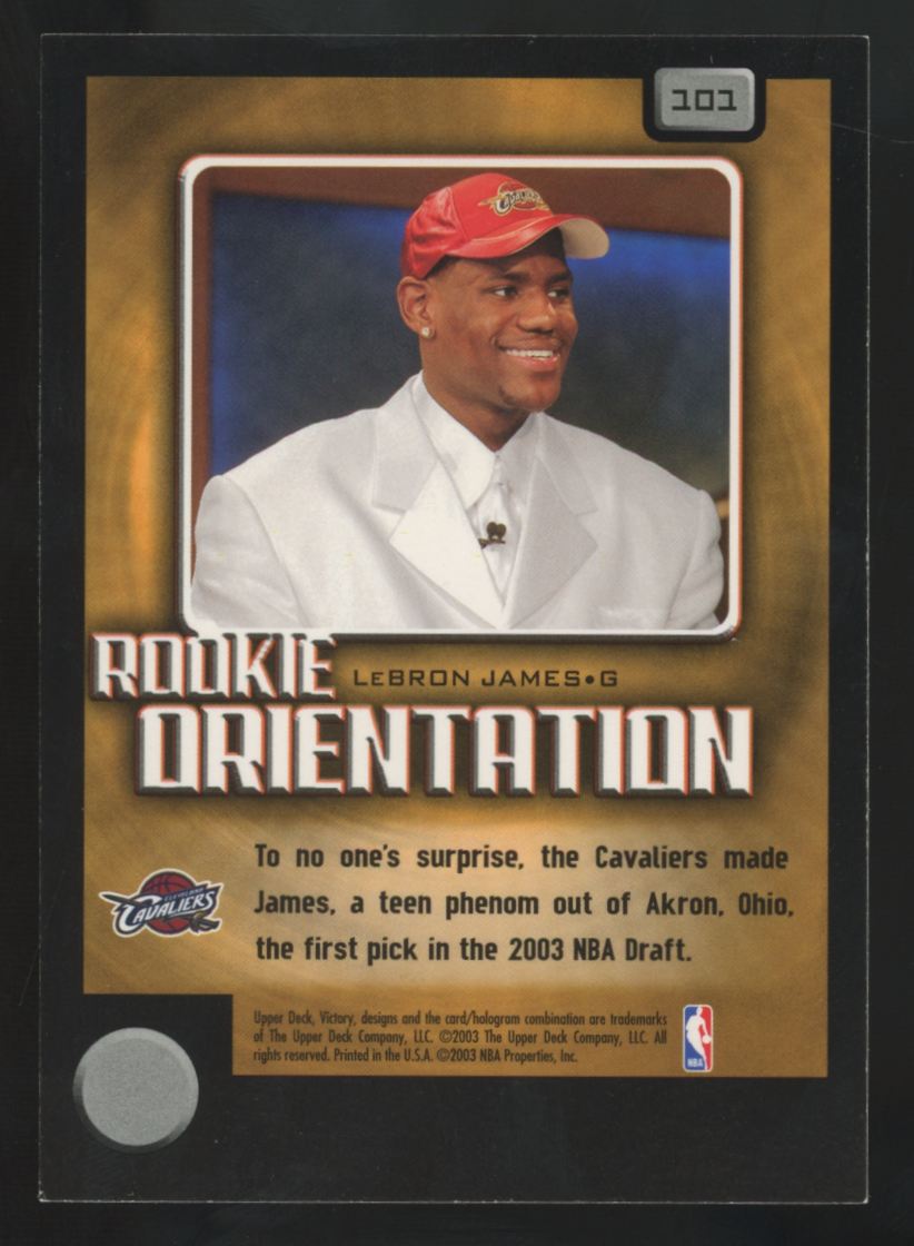 2003-04 Upper Deck Victory LeBron James RC Rookie Orientation #101