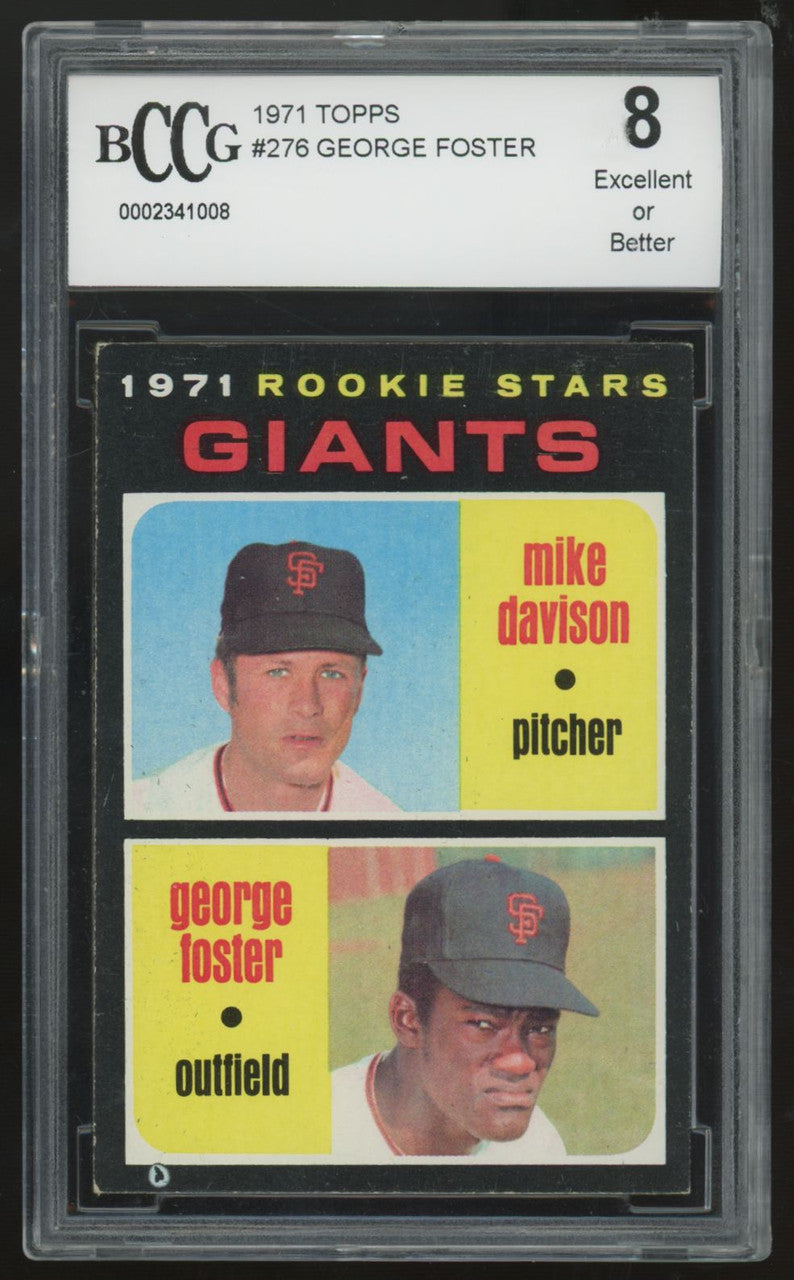 1971 Topps George Foster RC Rookie Stars #276 BCCG 8