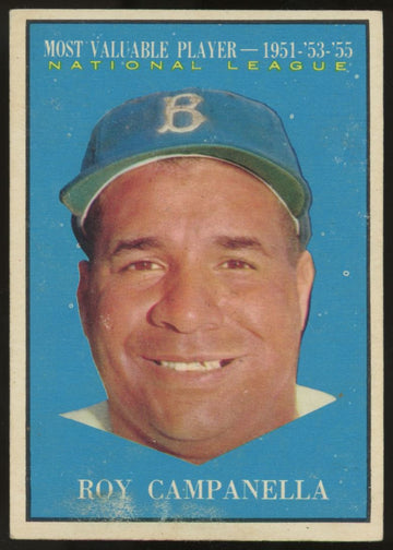 1961 Topps Roy Campanella NL MVP #480 G-VG