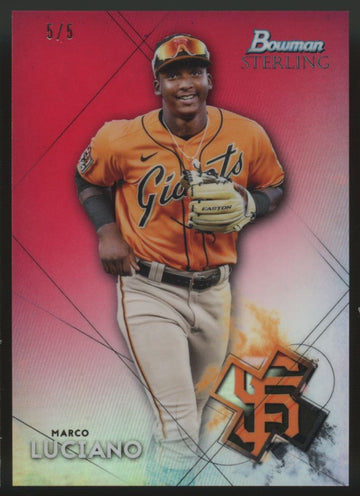 2021 Bowman Sterling Marco Luciano Red Refractor /5 #BSP-26