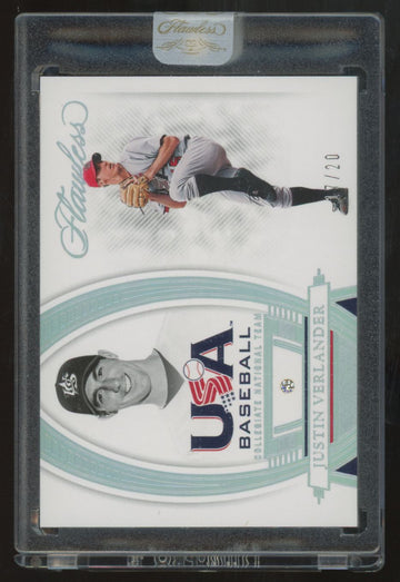 2022 Panini Flawless Justin Verlander Base Diamond /20 #61
