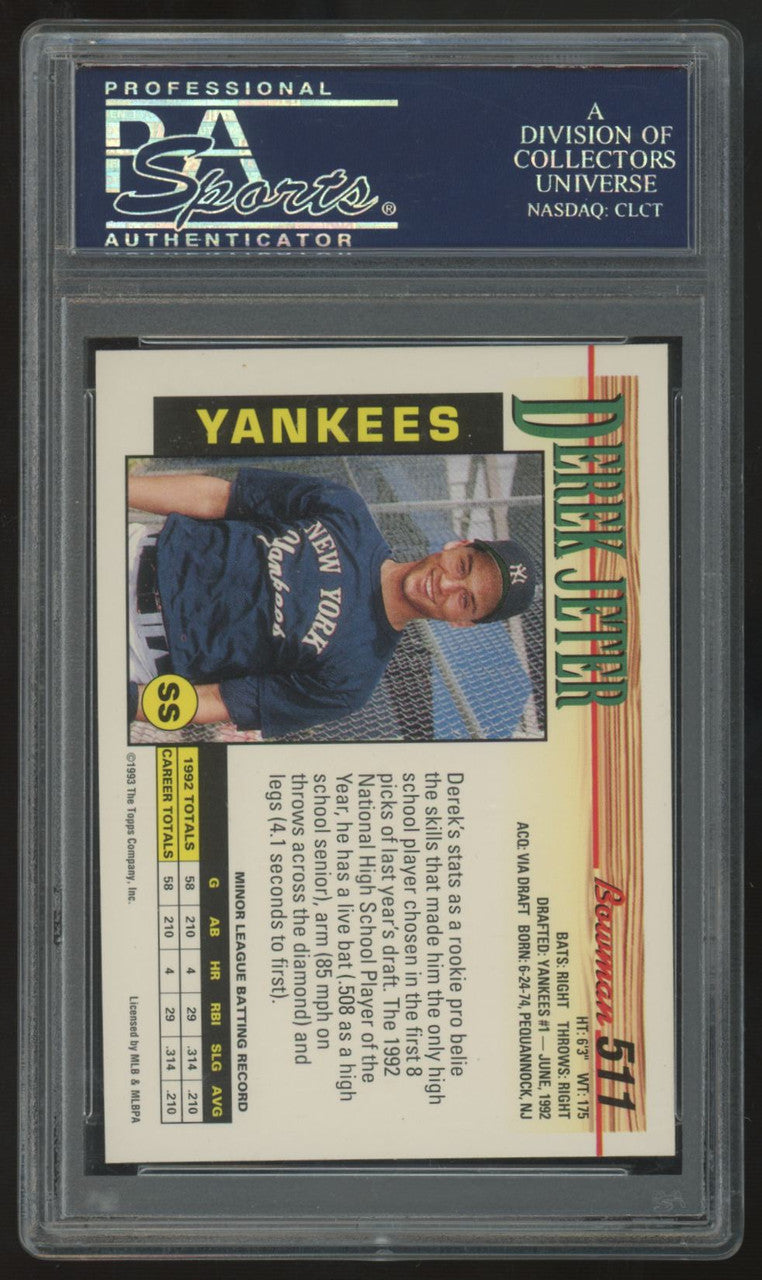 1993 Bowman Derek Jeter RC #511 PSA 9