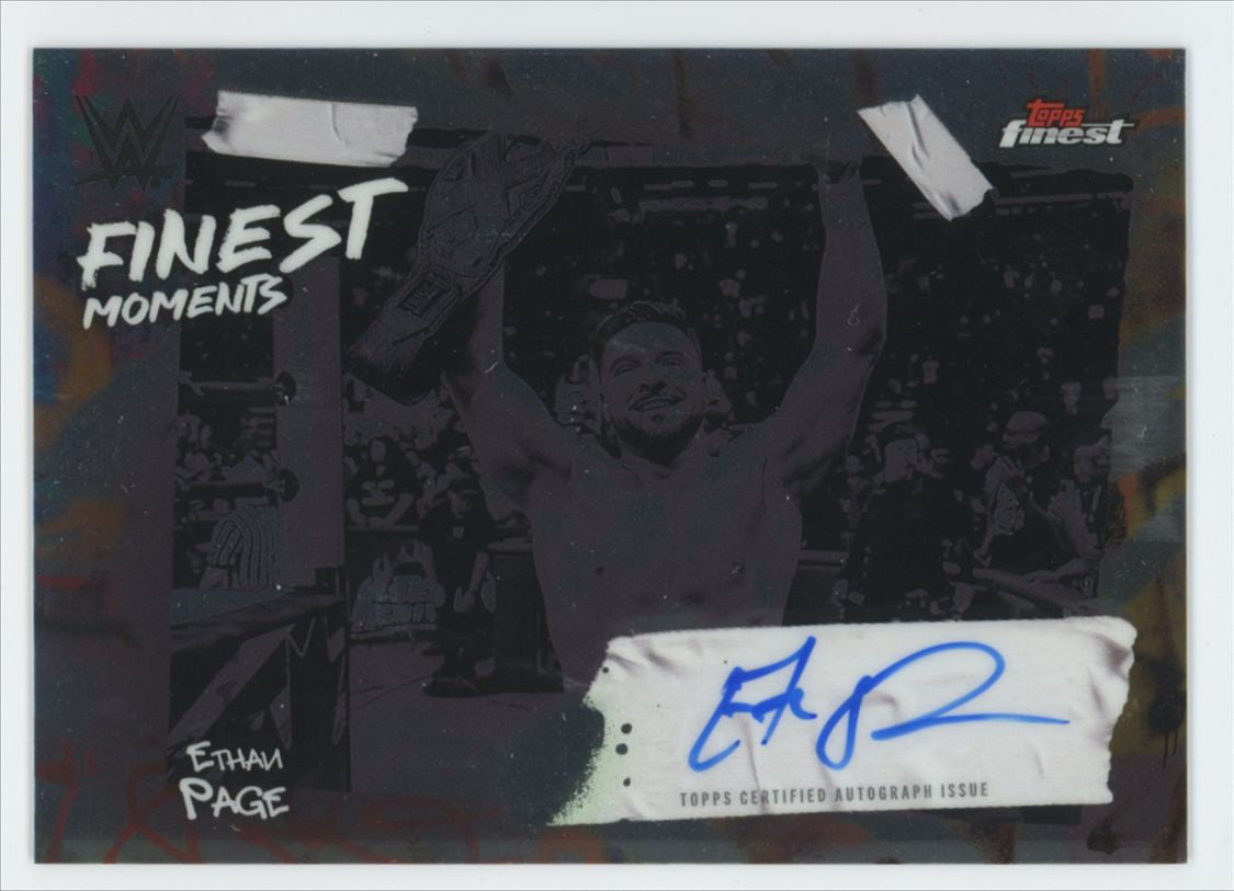 2025 Topps Finest WWE Ethan Page Moments Auto #FMS-EGO