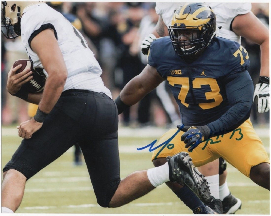 Maurice Mo Hurst Jr. UM University Michigan Autographed Signed 8x10 Photograph B