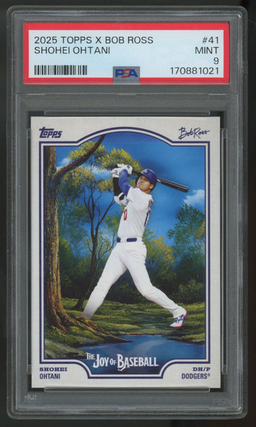 2025 Topps X Bob Ross Shohei Ohtani #41 PSA 9 *021