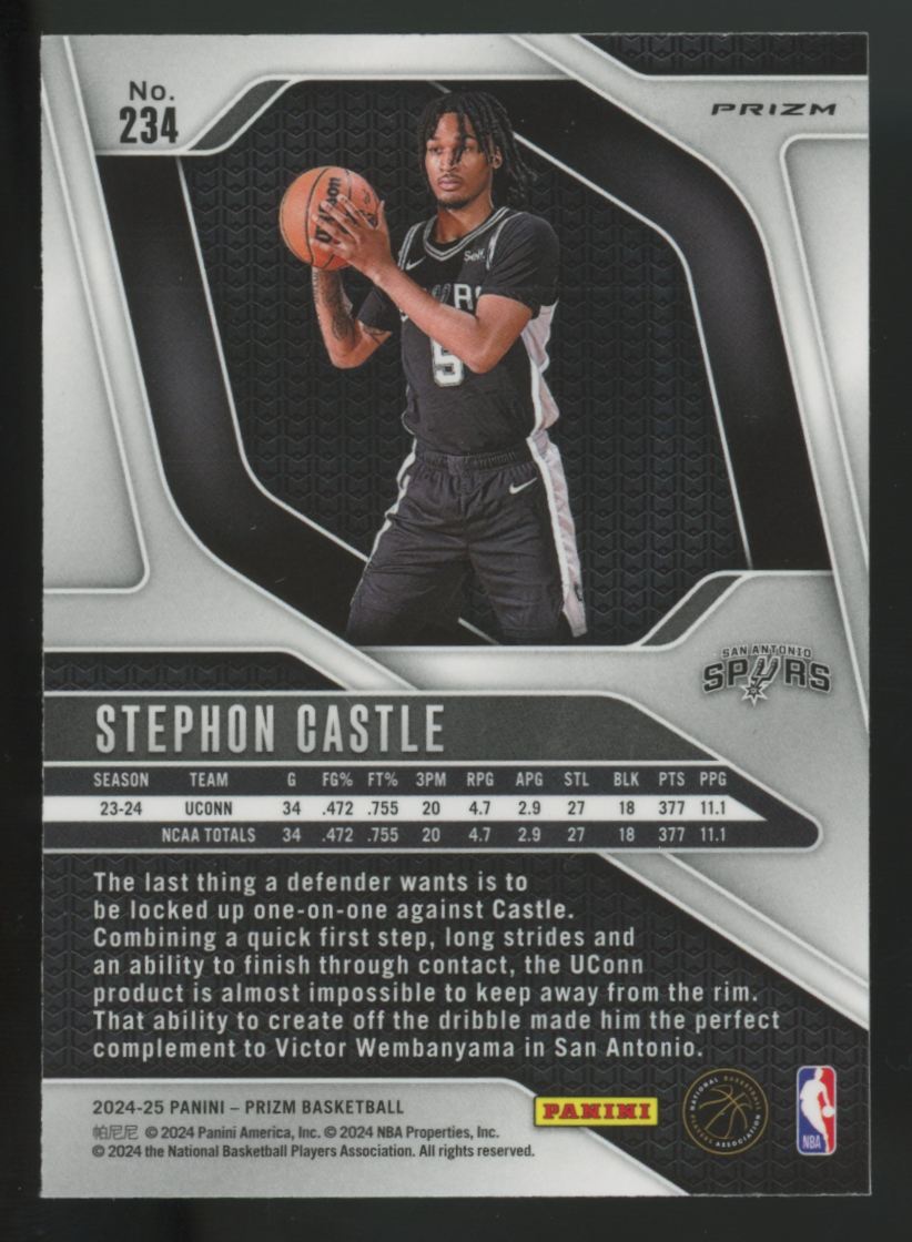 2024-25 Panini Prizm Stephon Castle RC Hyper #234