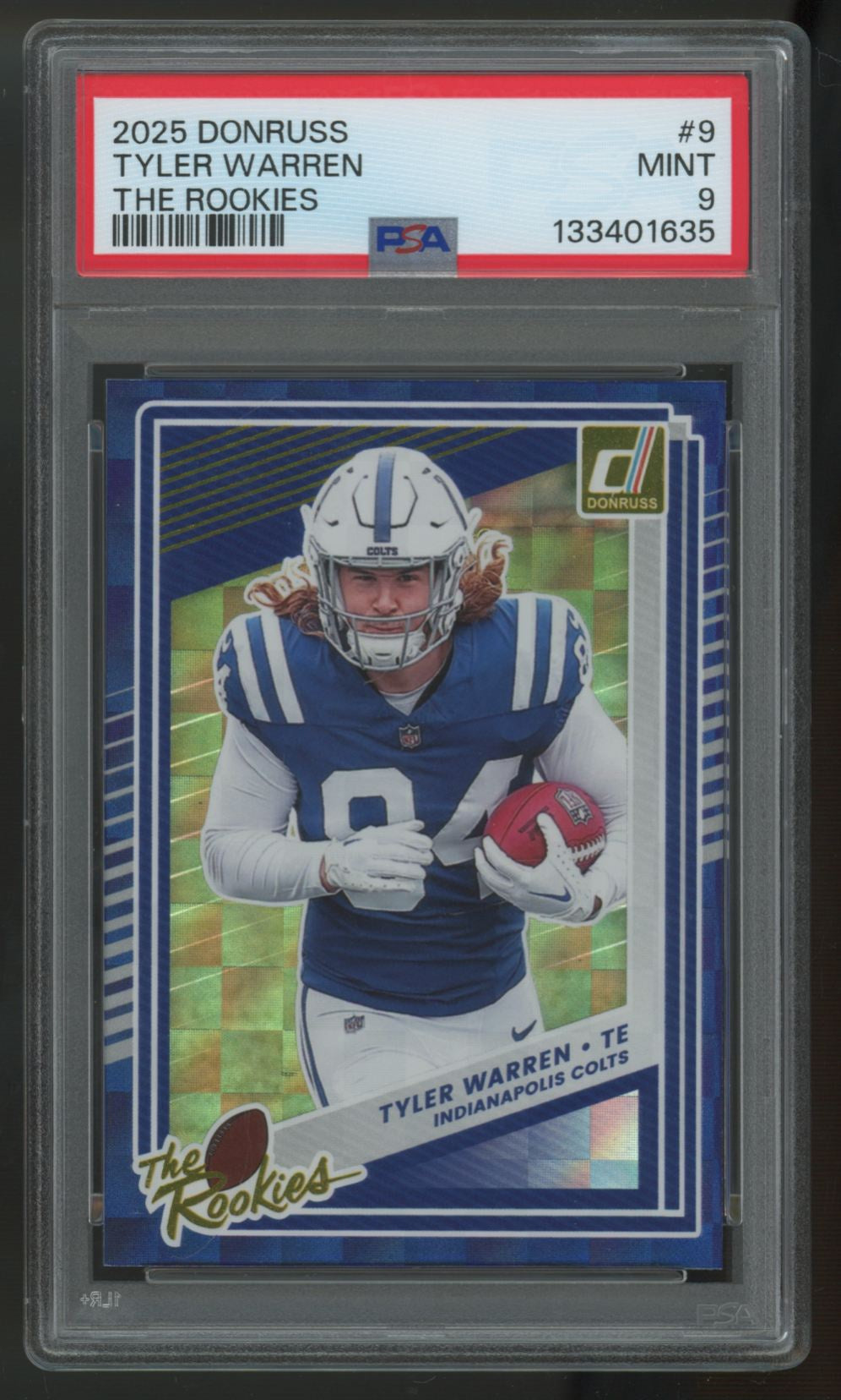 2025 Panini Donruss Tyler Warren RC The Rookies #9 PSA 9