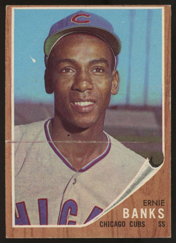 1962 Topps Ernie Banks #25 VG(Crease)
