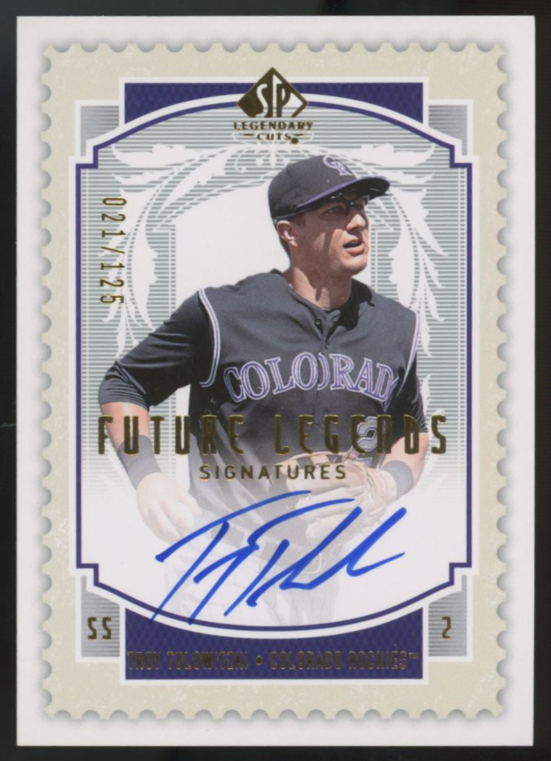2009 SP Legendary Cuts Troy Tulowitzki Future Legends Auto /125 #FL-TT