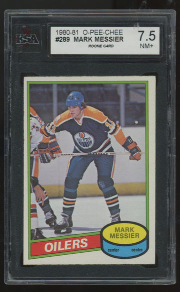 1980-81 O-Pee-Chee Mark Messier RC #289 KSA 7.5