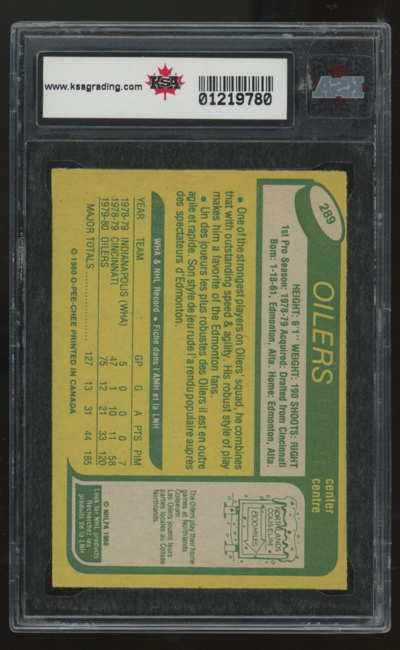1980-81 O-Pee-Chee Mark Messier RC #289 KSA 7.5