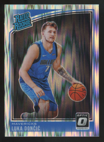 2018-19 Panini Donruss Optic Luka Doncic RC Shock Prizm #177