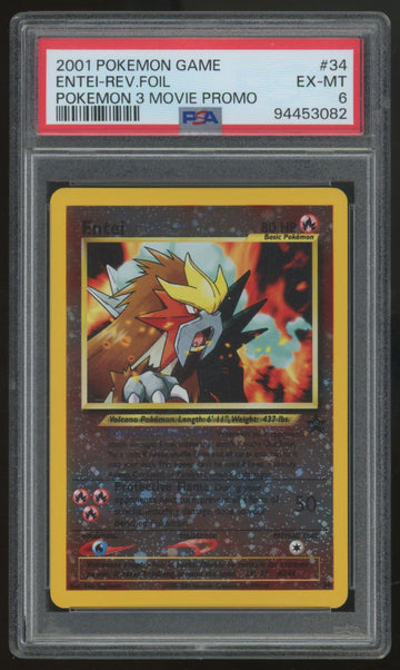 2001 Pokemon Entei Movie Promo Holo #34 PSA 6