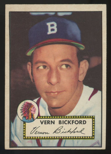 1952 Topps Vern Bickford #252 VG/EX