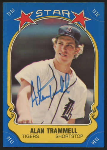 1982 Fleer Baseball Stickers Alan Trammell #89 Signed Autographed JSA