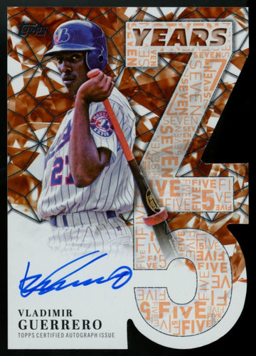 2026 Topps Series One Vladimir Guerrero 75 Years Orange Die-Cut Auto /25
