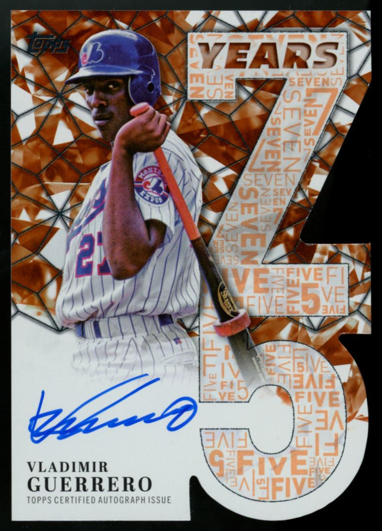 2026 Topps Series One Vladimir Guerrero 75 Years Orange Die-Cut Auto /25