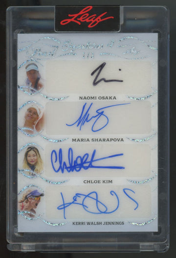2022 Leaf Pearl Osaka/Sharapova/Kim/Jennings Quad Auto /3 #P4-5