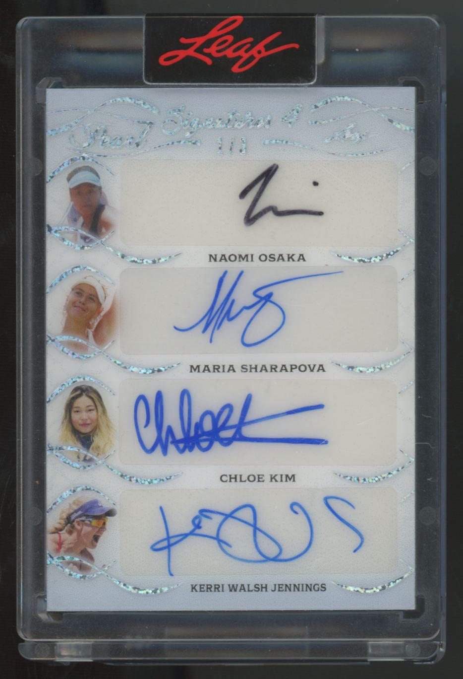 2022 Leaf Pearl Osaka/Sharapova/Kim/Jennings Quad Auto /3 #P4-5