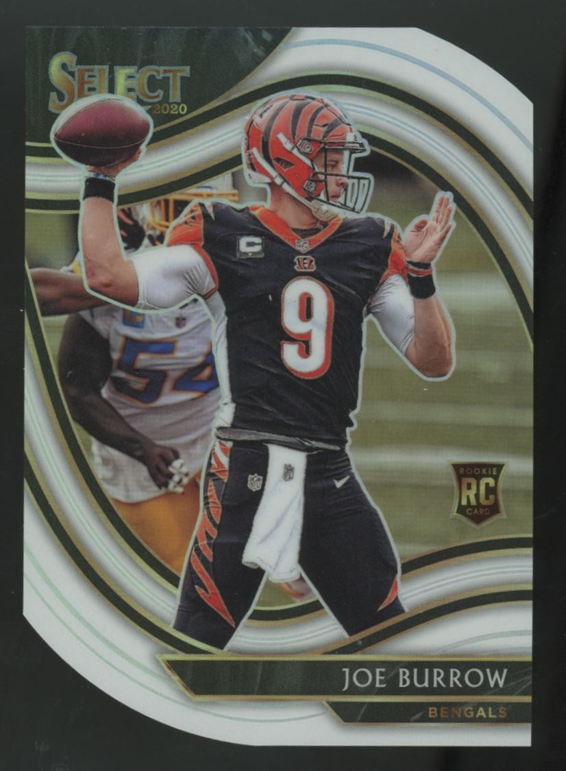 2020 Panini Select Joe Burrow RC Field Level White Die-Cut Prizm #346
