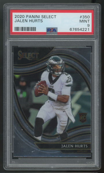 2020 Panini Select Jalen Hurts RC #350 PSA 9